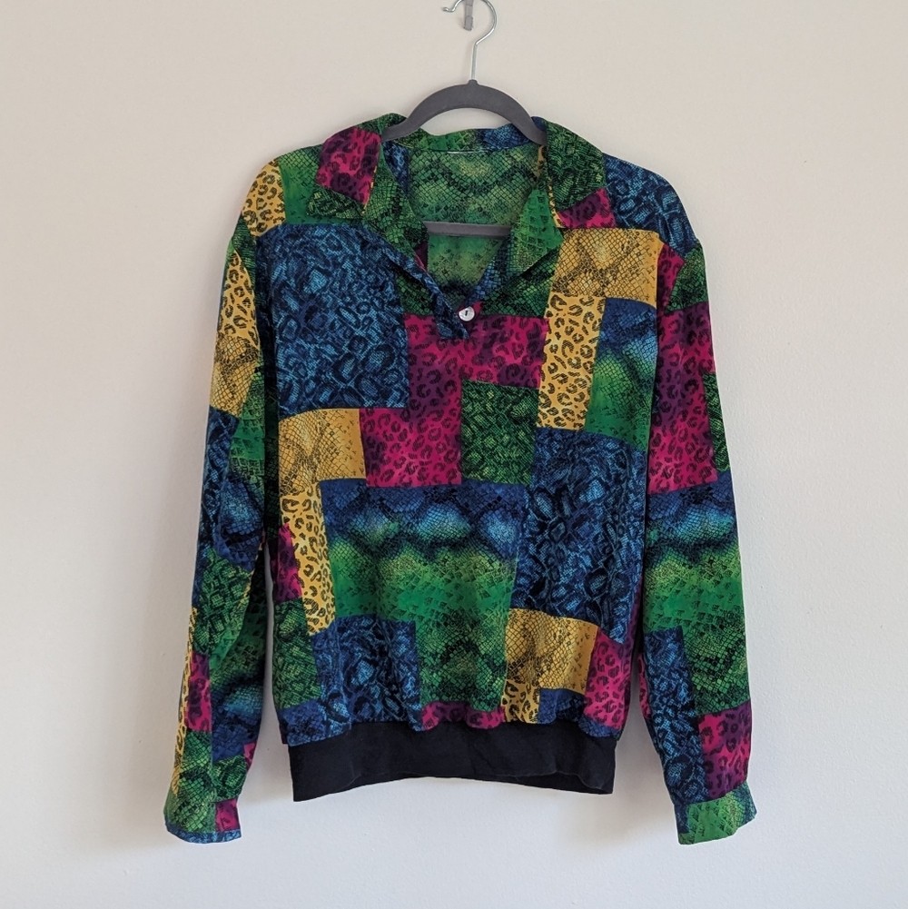 Colorful Patchwork Men's Sweater